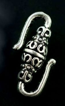 Bali style ornate hook clasp connector